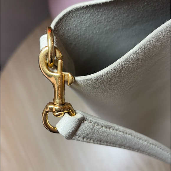 YSL•Tall Shopping Tote•Smooth Leather Vintage White•Crossbody Messenger•FLAWLESS - Picture 15 of 16